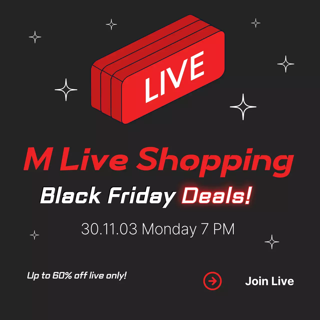 Postagem de promoção de compras modernas em mídia social da Red Modern