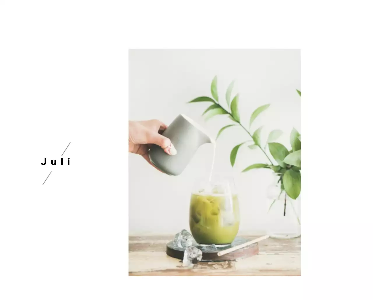 Grijze minimalistische koffiekalender