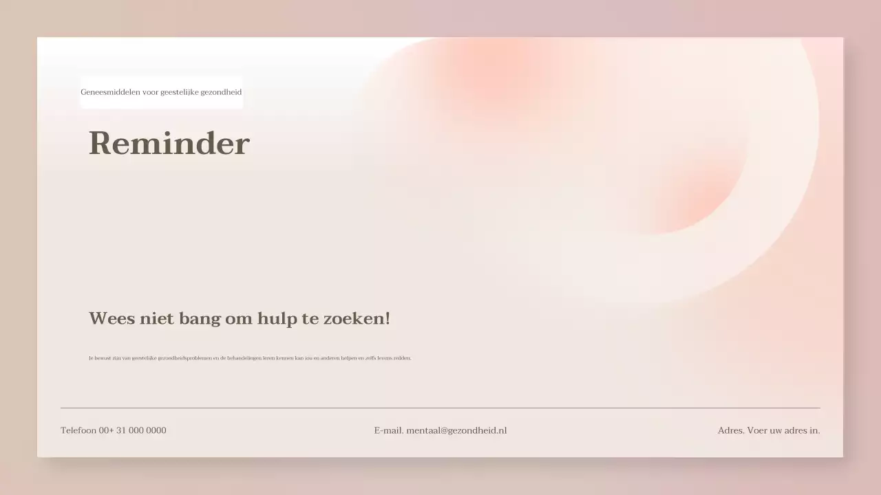 beige moderne gezondheidspresentatie