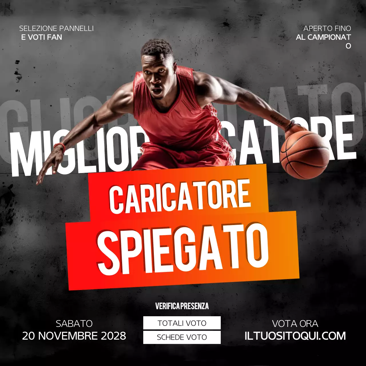 Post Instagram della scala MVP nera e rossa