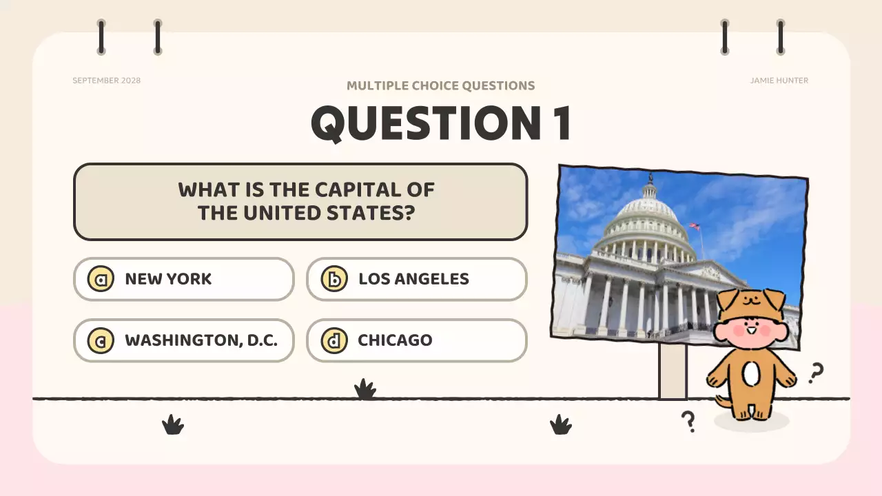 Colorful Cute Quiz Guide Presentation