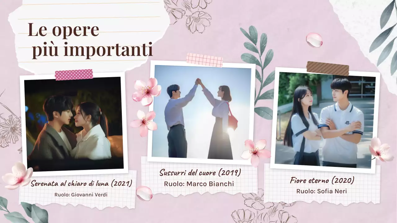 Pitch deck per il k-drama rosa