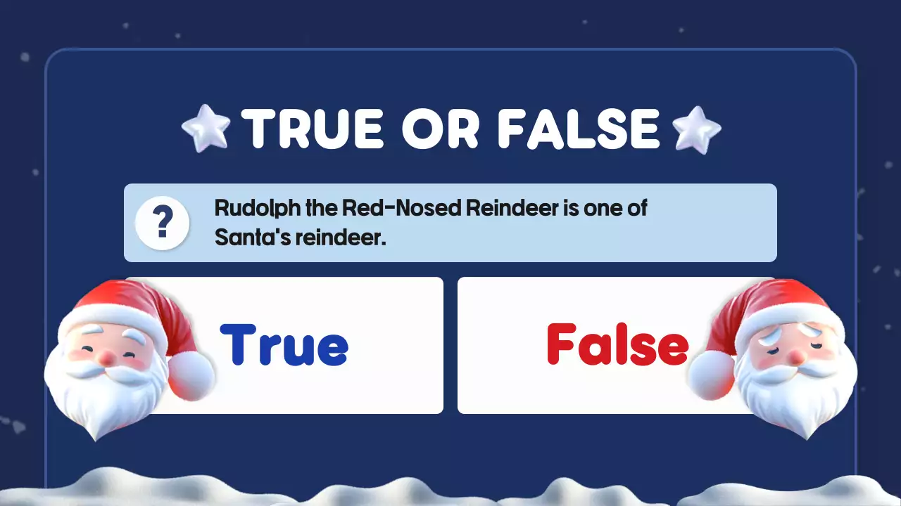 Blue Festive Christmas Quiz Guide Presentation