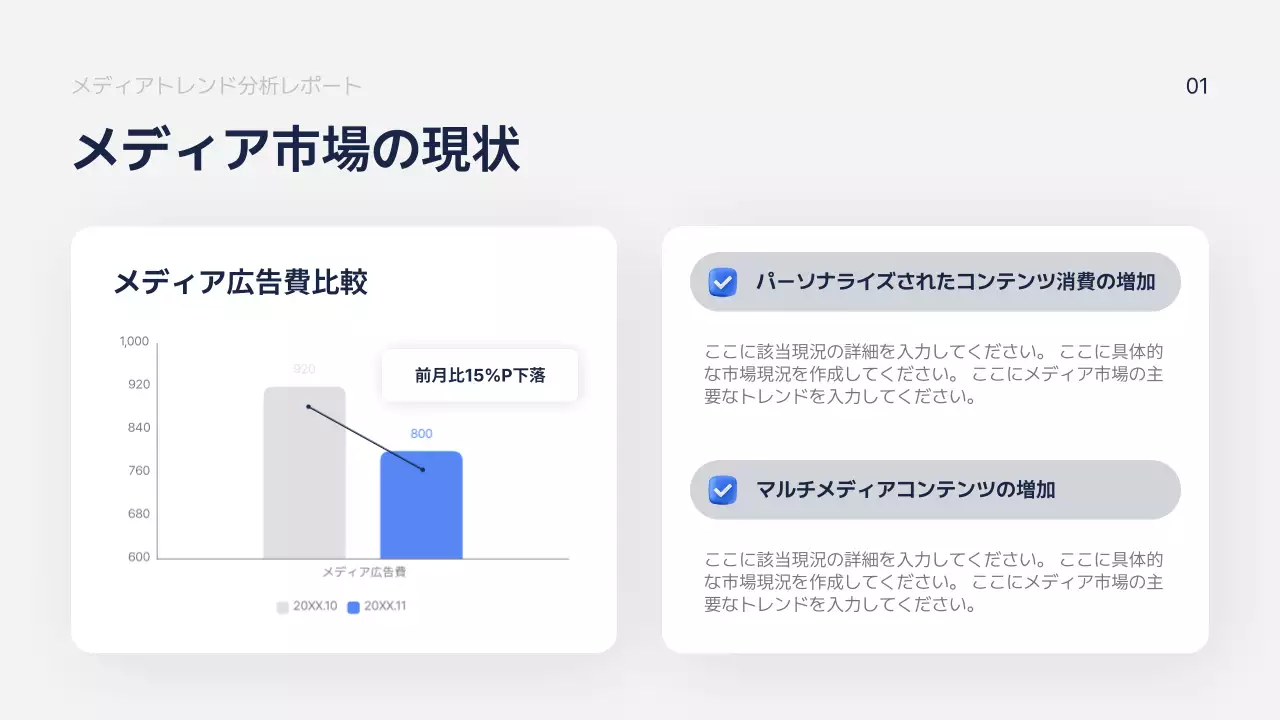 青 モダン メディア 報告書 プレゼンテーション