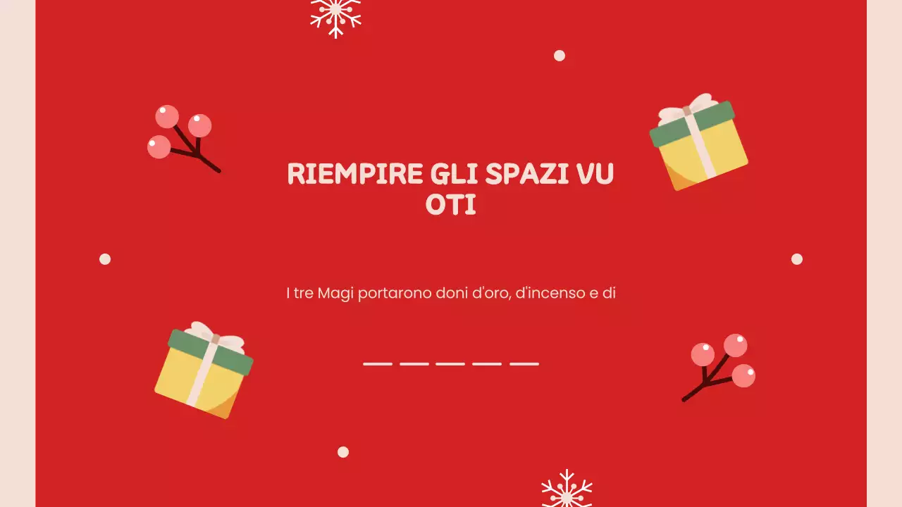 Presentazione natalizia rossa retrò