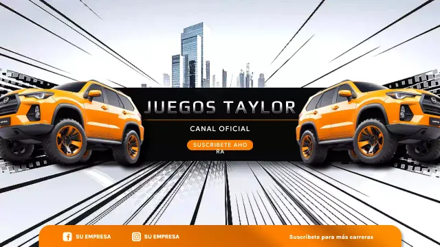 promoción del canal orange modern gaming