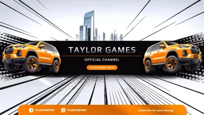 Orange Modern Gaming Promotion YouTube Thumbnail