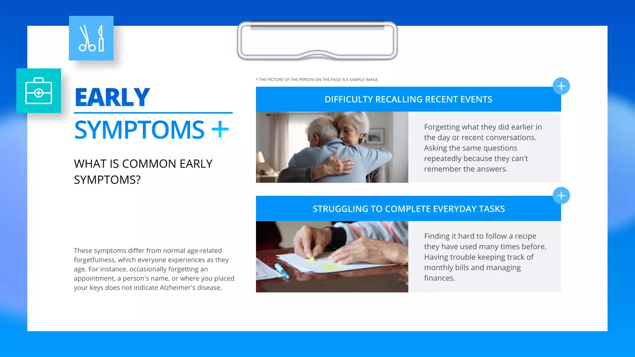 Blue Modern Alzheimer's Guide Presentation