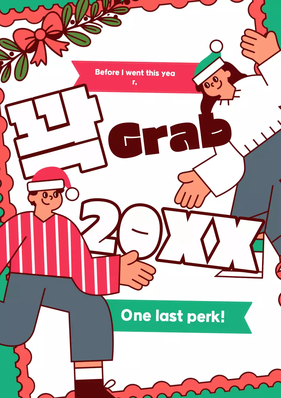 Poster mời ngày lễ hoạt hình màu đỏ