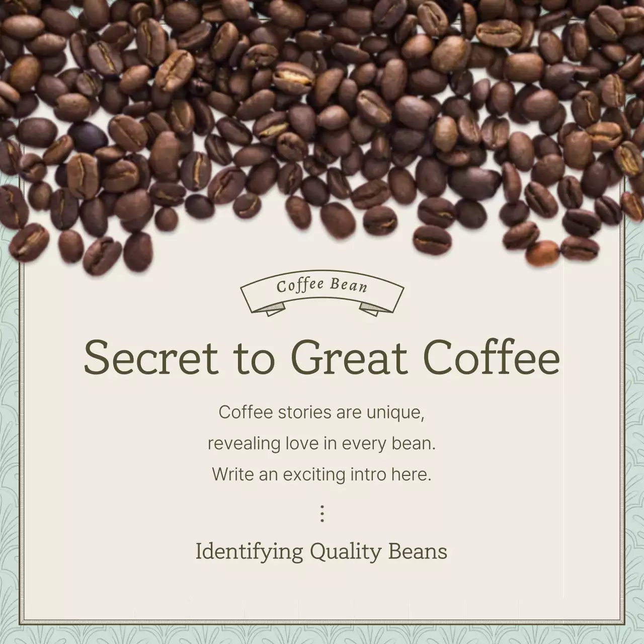 Guia de café clássico bege Instagram Carousel