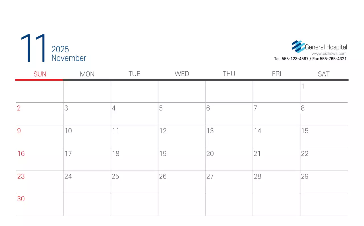 Kalender Promosi Rumah Sakit Sederhana Putih Angkatan Laut