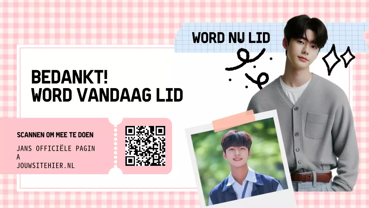 Pastelroze en Blauwe Doodle K-Drama Presentatie