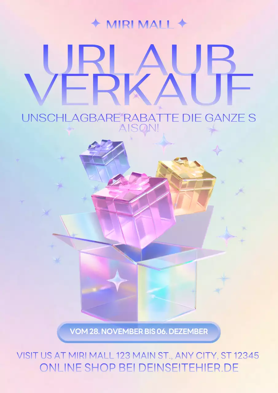 Bunte moderne Ferienverkaufsanzeige