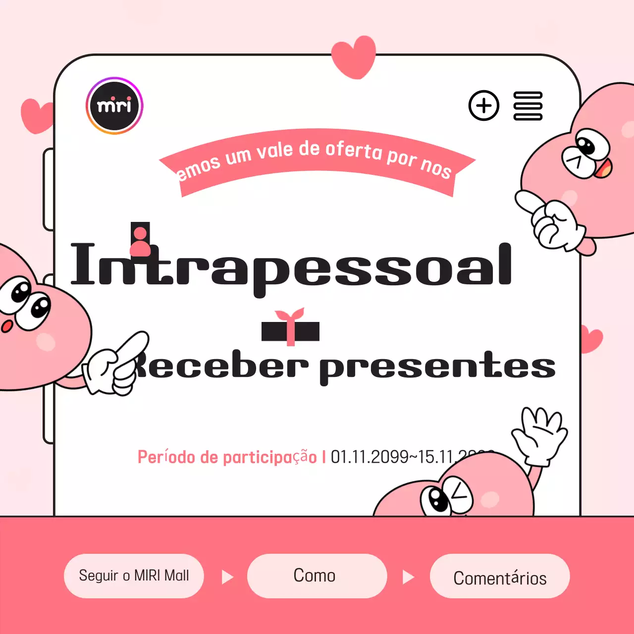 Guia de eventos acolhedores cor-de-rosa