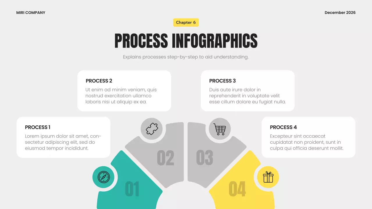 Presentasi Panduan Infografis Modern Abu-abu