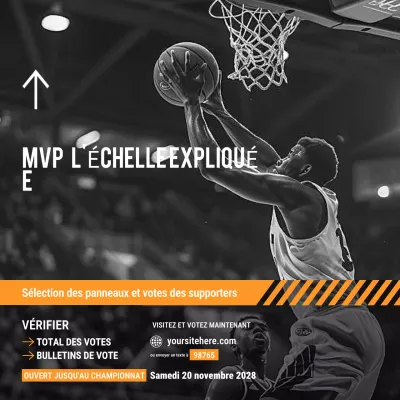 annonce du basket-ball moderne orange