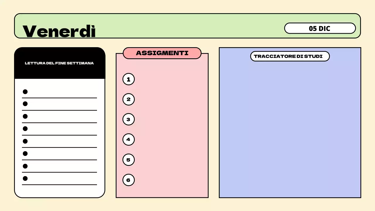 Presentazione dell'agenda di classe in pastello minimalista