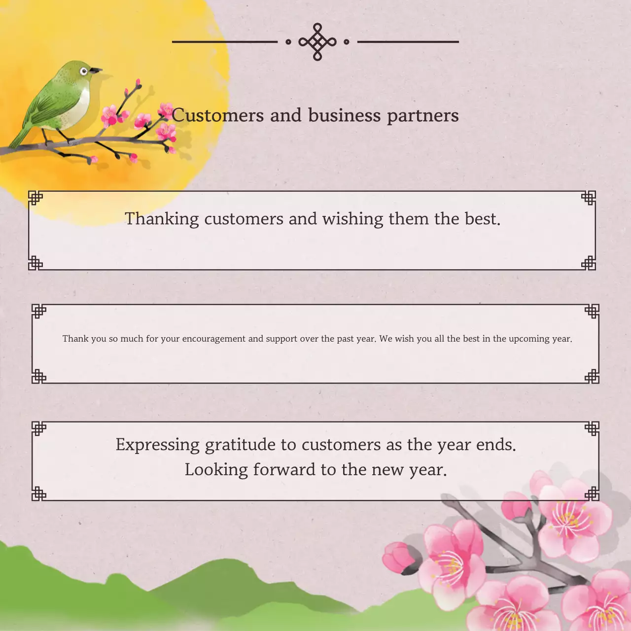 Cartão de felicitações tradicionais bege para o feriado Instagram Carousel