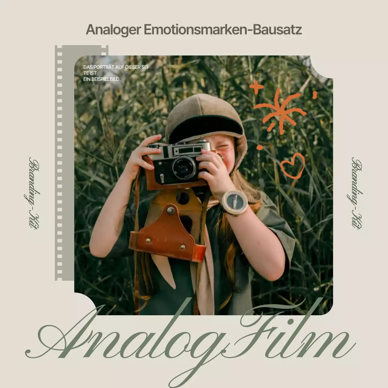 Bewerben Sie Ihre Marke mit dem analogen Vintage-Look von Khaki