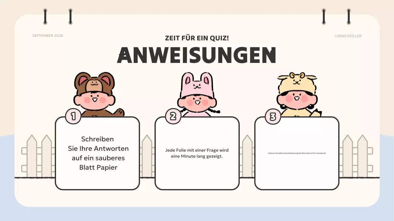 rosa Animation Quizmaterial