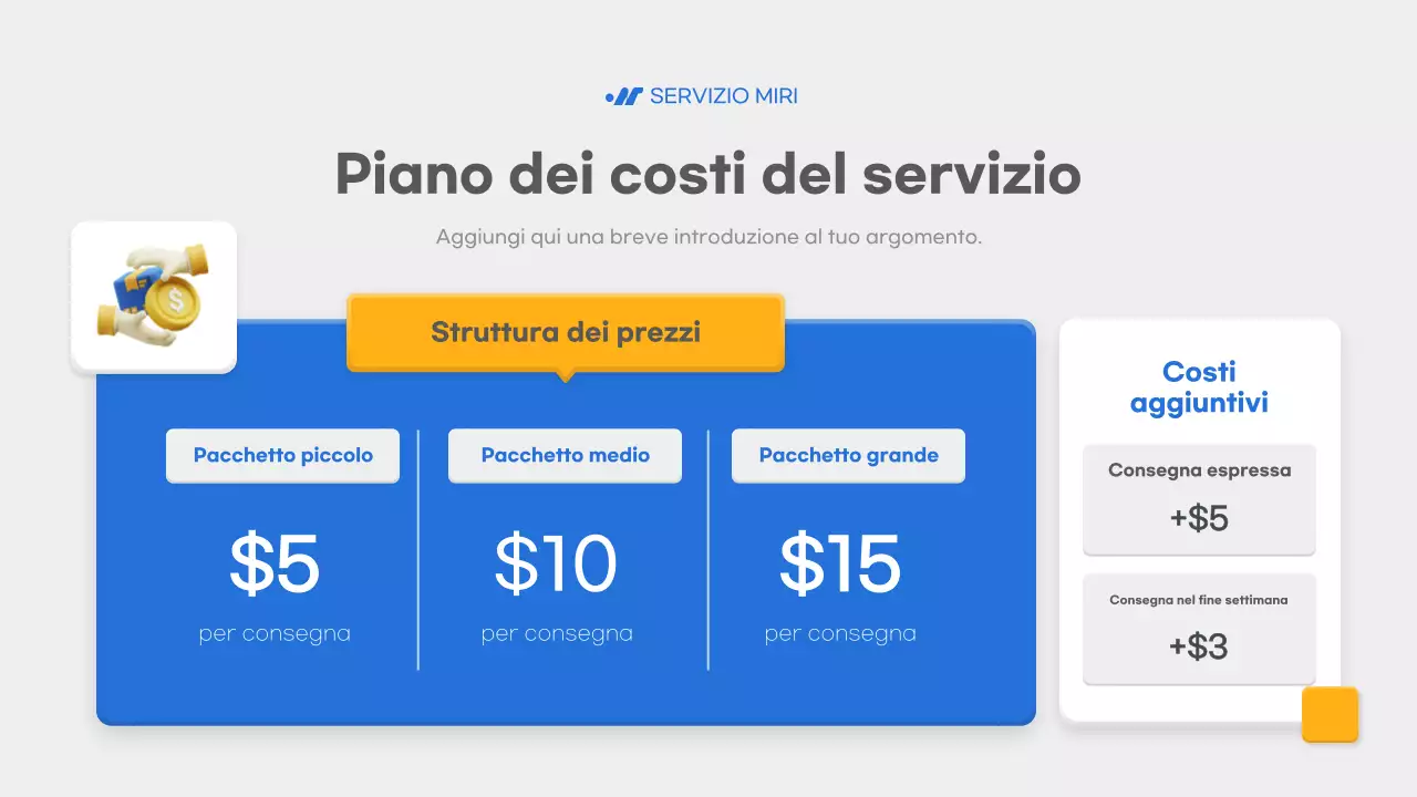 annuncio di consegna blu moderno