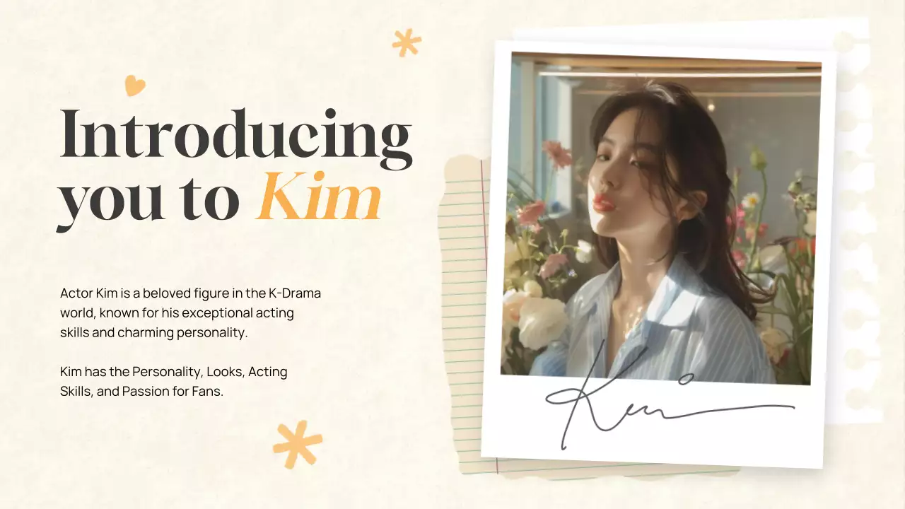 Beige Modern K-Drama Pitch Presentation