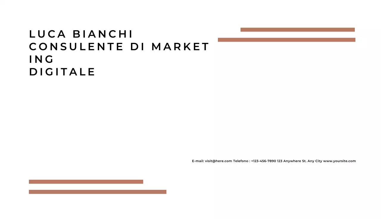 biglietto da visita minimalista bianco