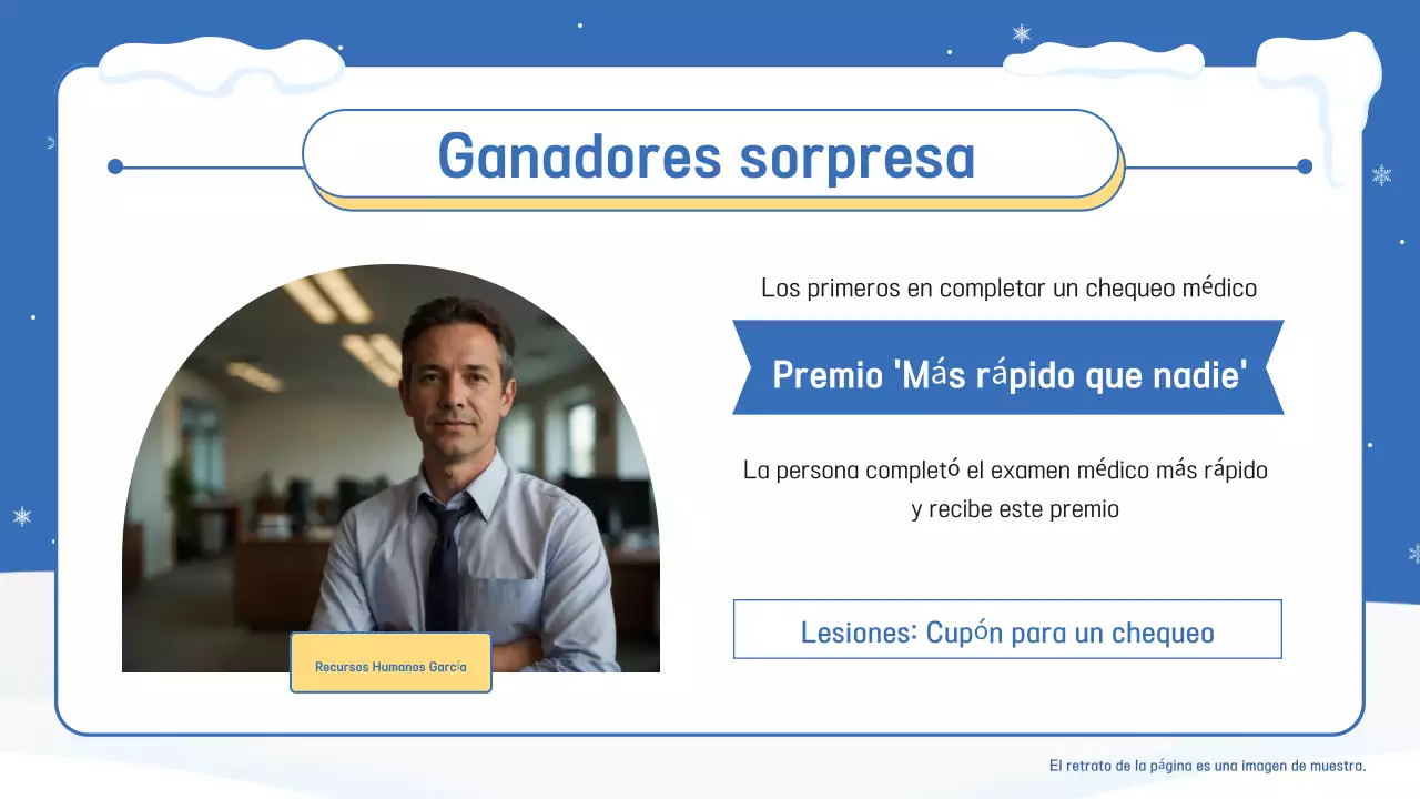 Un anuncio de fin de año azul y rosa