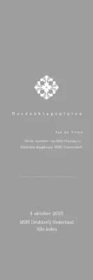 Klassieke plaquette met patroon in opdracht