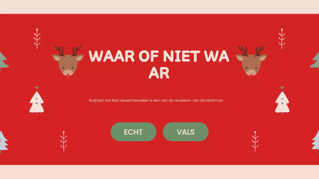 Rode Retro Kerstpresentatie