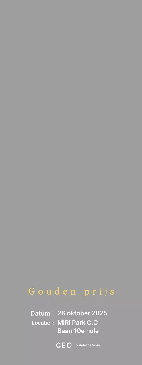 Nette golftoernooi plaquette met een adelaar