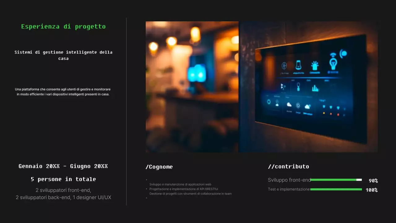 Portafoglio software nero moderno