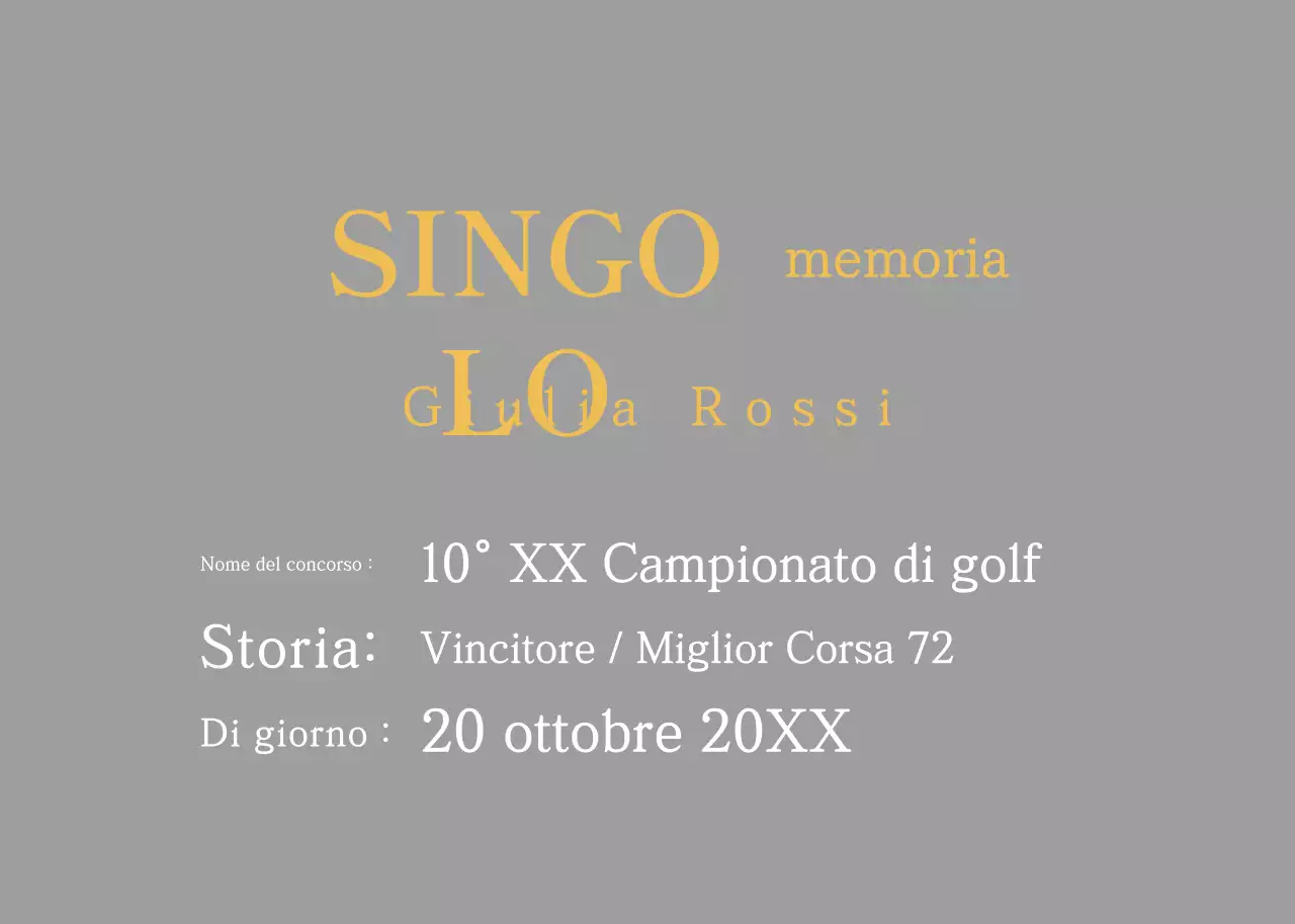 Targa da golf Gold Classic