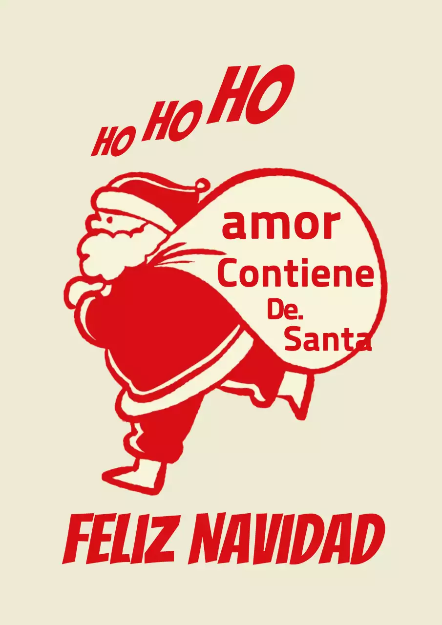 Postal navideña vintage roja