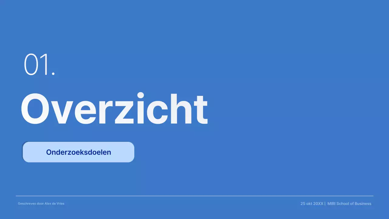 blauw professionele scriptie verdediging aankondiging