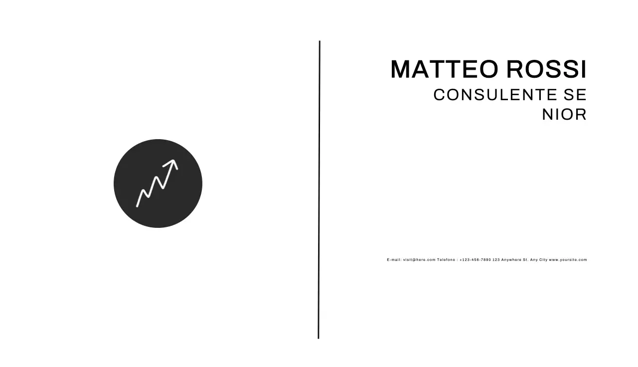 biglietto da visita minimalista nero