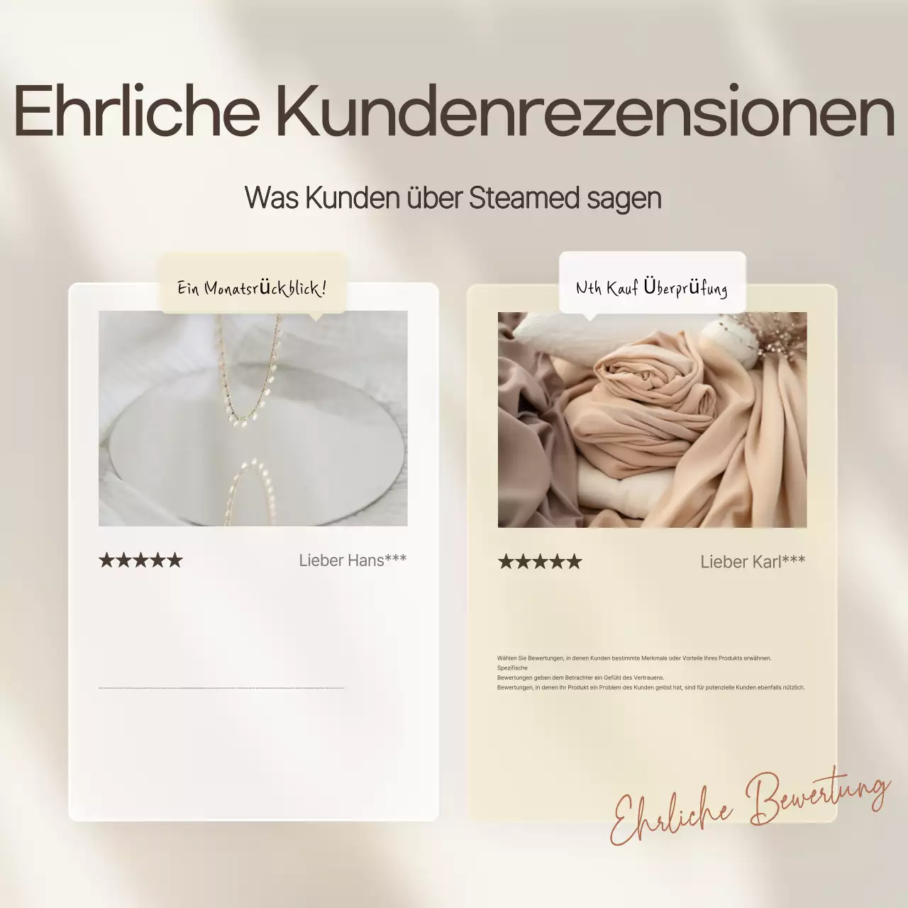 Minimalistische markenartikel vorlage anzeigen in beige