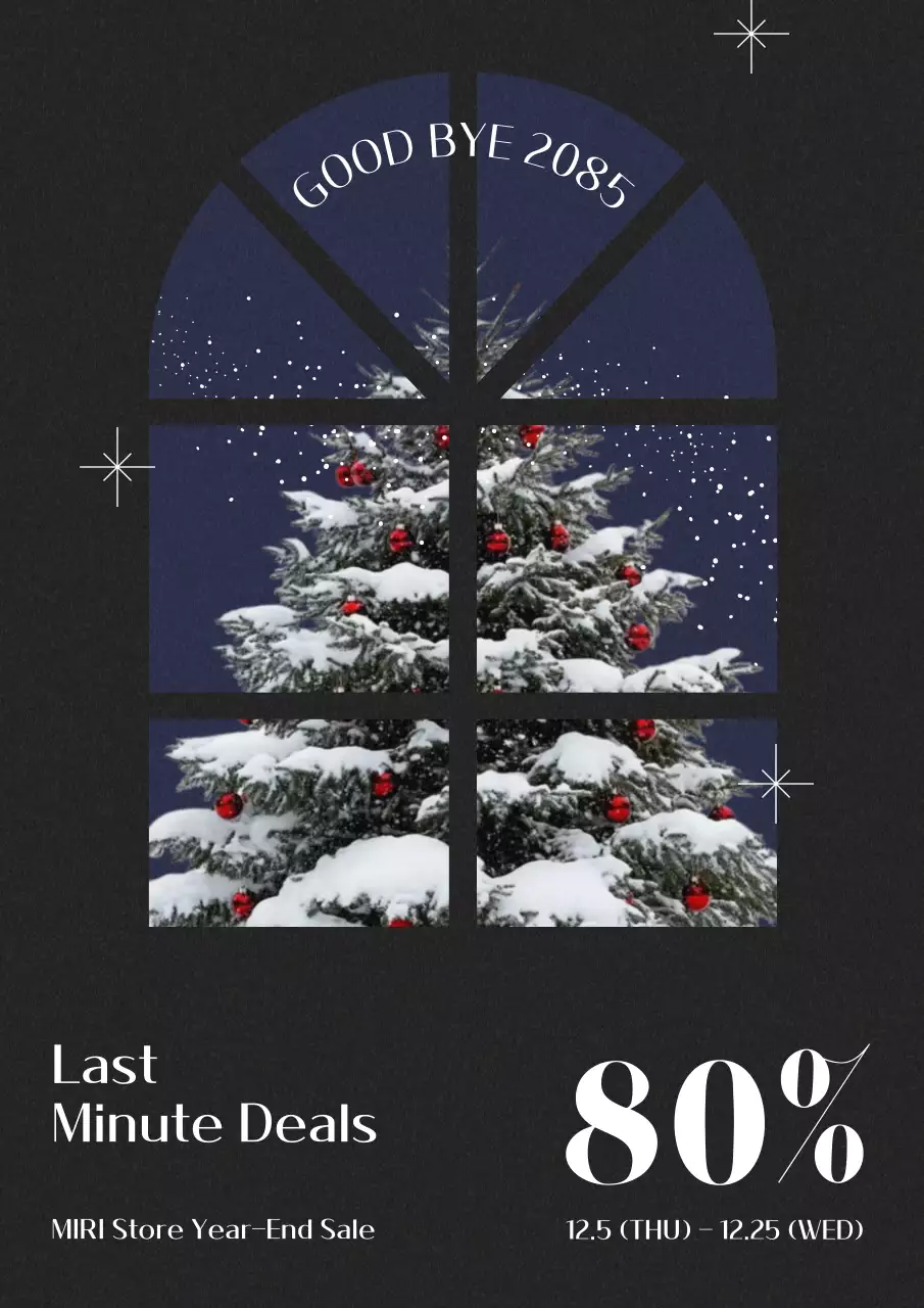 Poster quảng cáo ngày lễ hiện đại màu đen