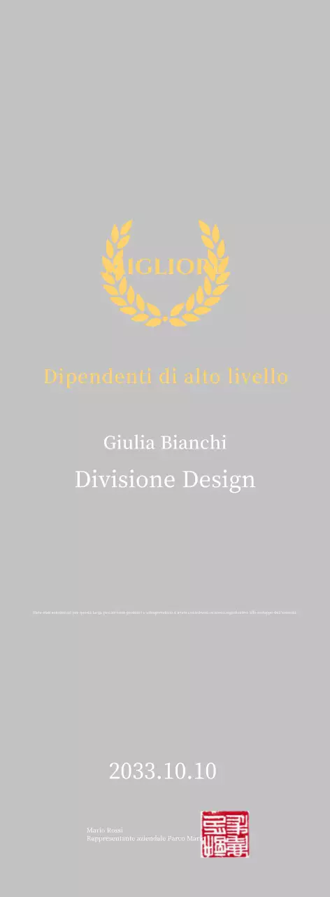 Targa semplice gialla