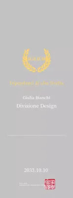 Targa semplice gialla