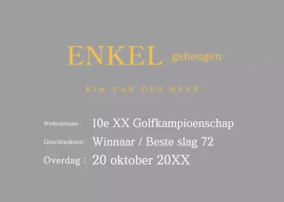 Gold Classic Golf Plaquette