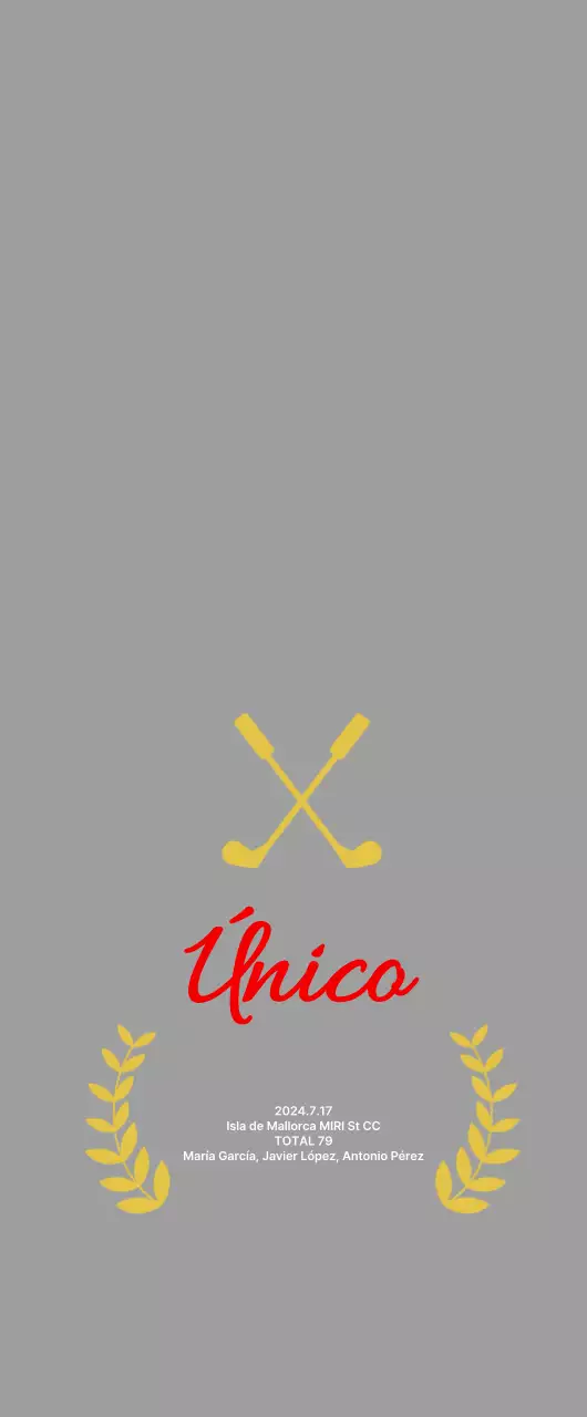 Placa simple de golf