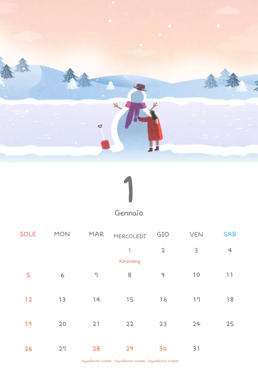 Simpatici calendari con illustrazioni di peluche