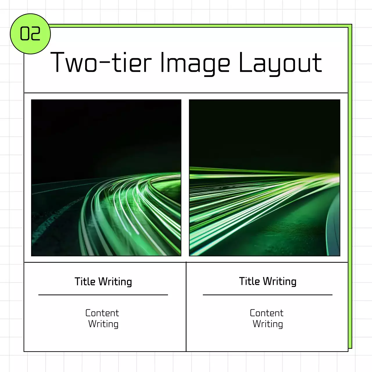 Modelo de negócio moderno verde Instagram Carousel