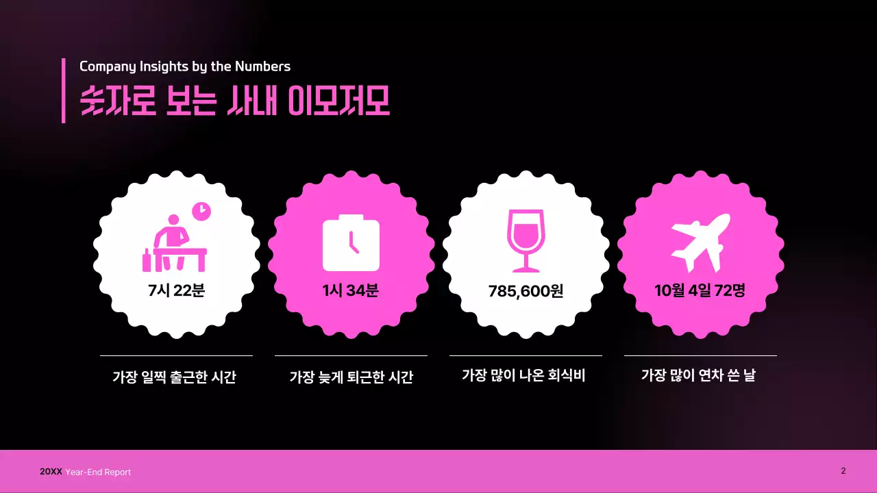 핑크 모던 송년회 행사