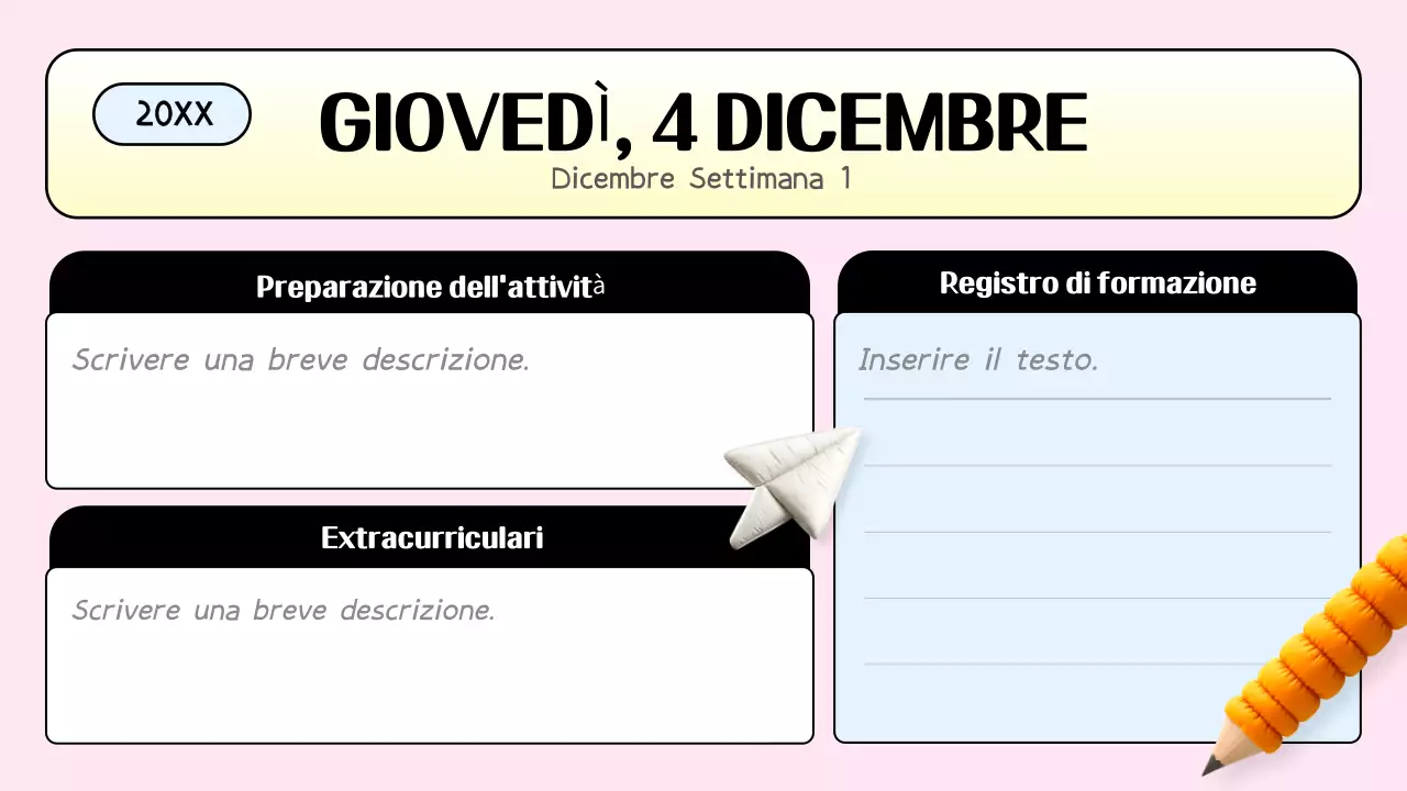 agenda di classe rosa di tendenza