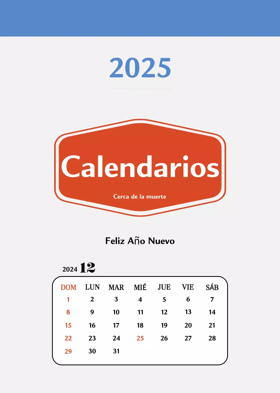 Calendario retro concept memory en rojo