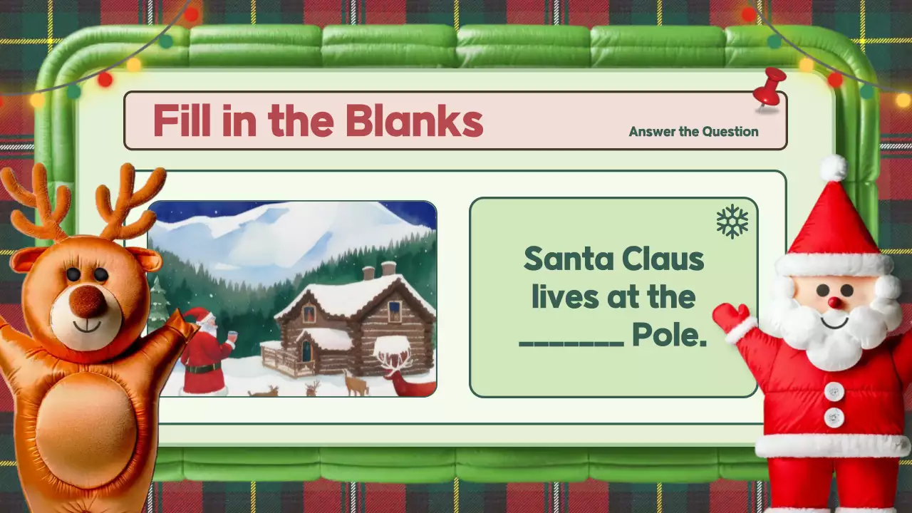 Red Traditional Christmas Quiz Guide Presentation