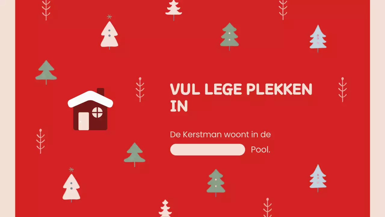 Rode Retro Kerstpresentatie