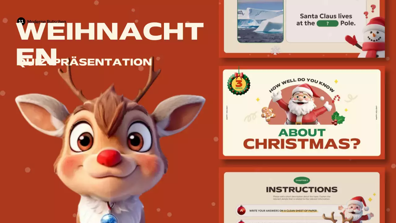 rote festliche Weihnachtspräsentation